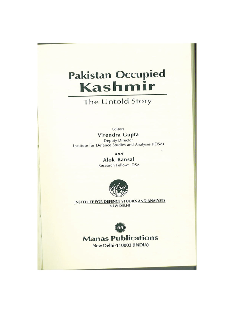 Kalyan Raman India Pakistan Kashmir 1947 | PDF