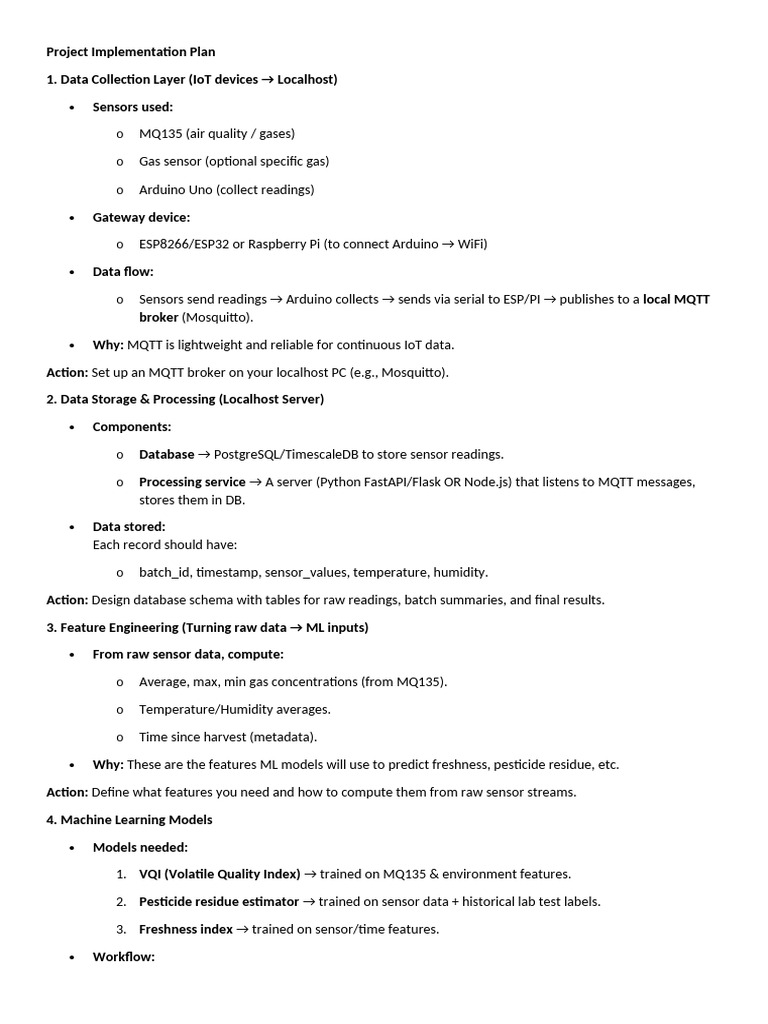 IoT Data Processing and ML Integration Plan | PDF | Qr Code | Databases