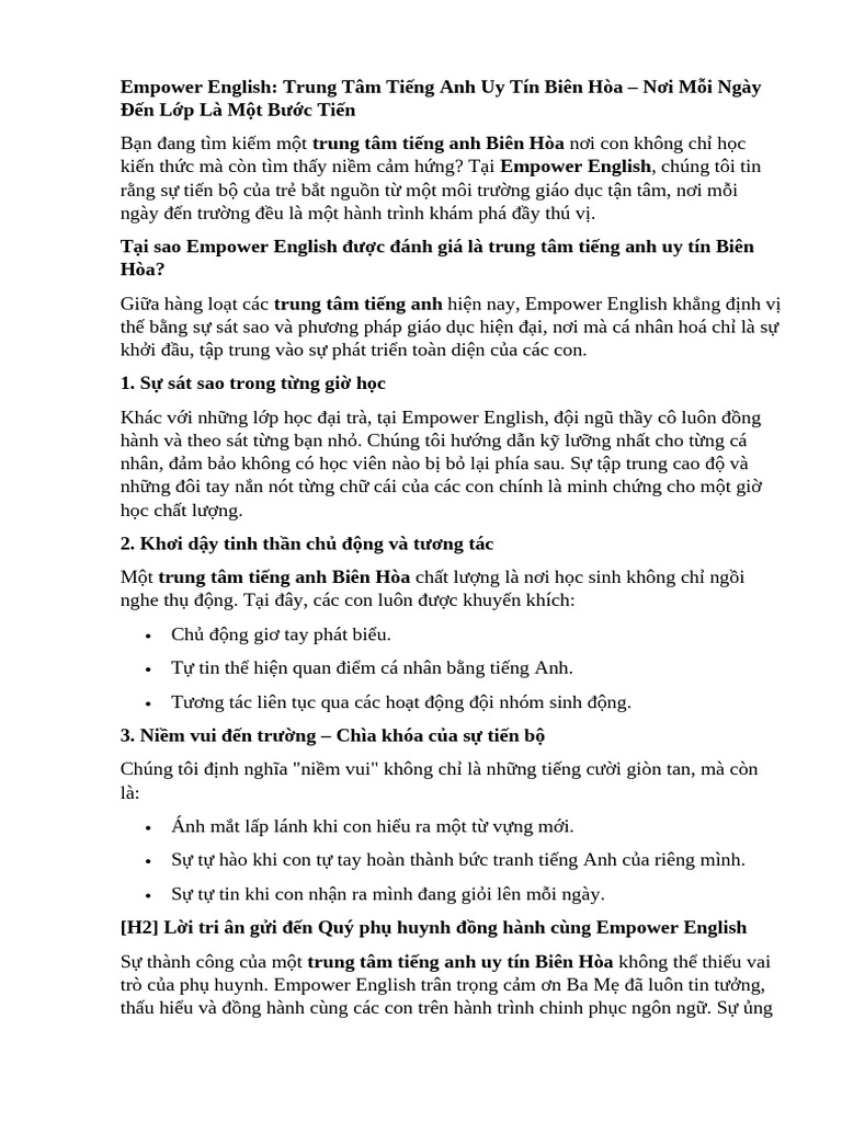 Ho T Đ NG C A Trung Tâm | PDF