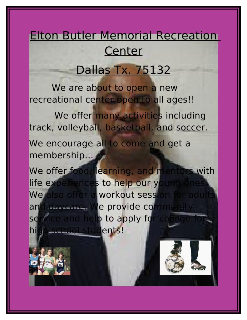 Elton Butler Memorial Recreation Center | PDF | Sports & Recreation