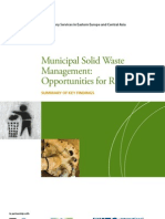 Municipal Solid Waste Management: Opportunities For Russia - Summary of Key Findings