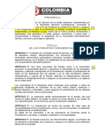 Constitucion Politica Colombia 1991 Actualizada