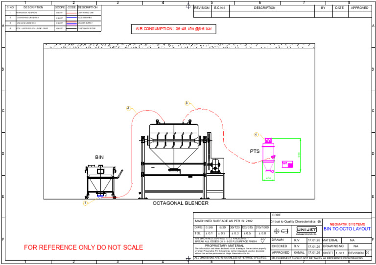Pneumatic System Drawing Specifications | PDF