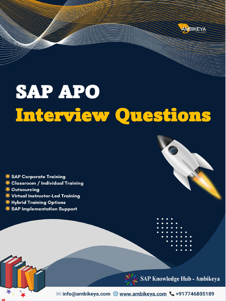 SAP APO Interview Questions Guide | PDF | Forecasting | Supply Chain ...