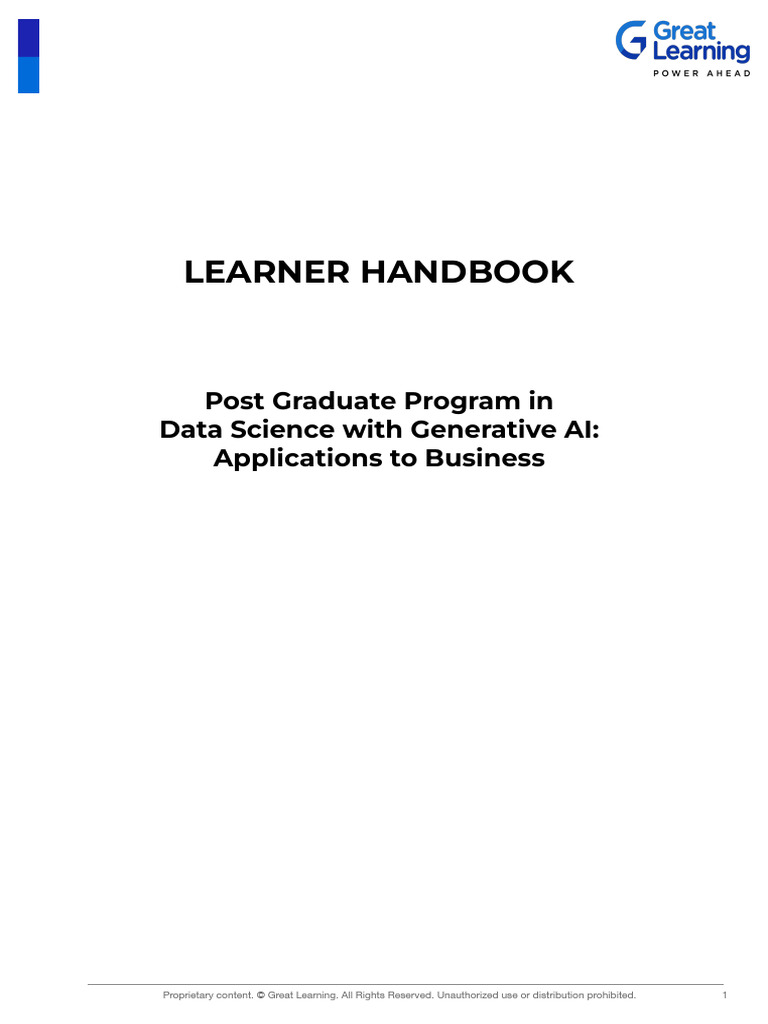 Data Science & Generative AI Handbook | PDF | Analytics | Artificial ...