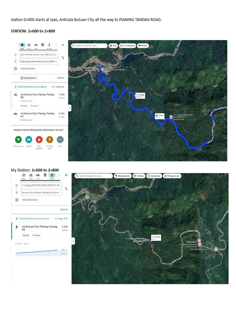 Contour Maps for PCCP Roads in Butuan | PDF
