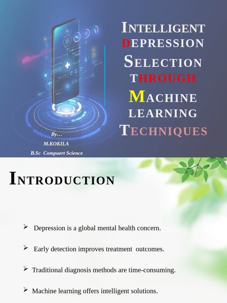 Machine Learning for Depression Detection | PDF | Machine Learning ...