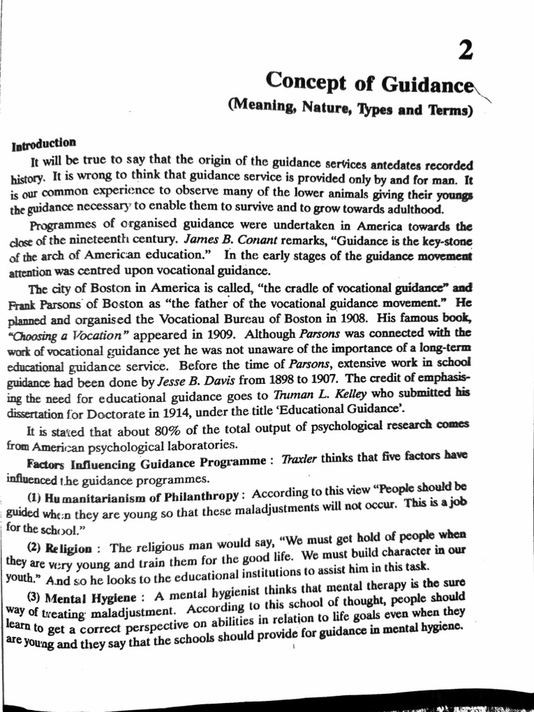 OC - Unit 1 Concept of Guidance (Sir Johnny) | PDF | Psychology ...