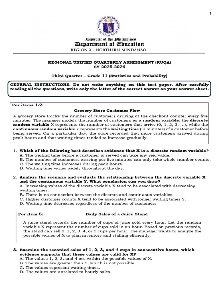 Grade 11 Statistics Assessment Guide | PDF | Normal Distribution ...