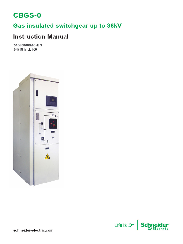 CBGS-0 Gas Insulated Switchgear Manual | PDF | Electricity | Electrical ...