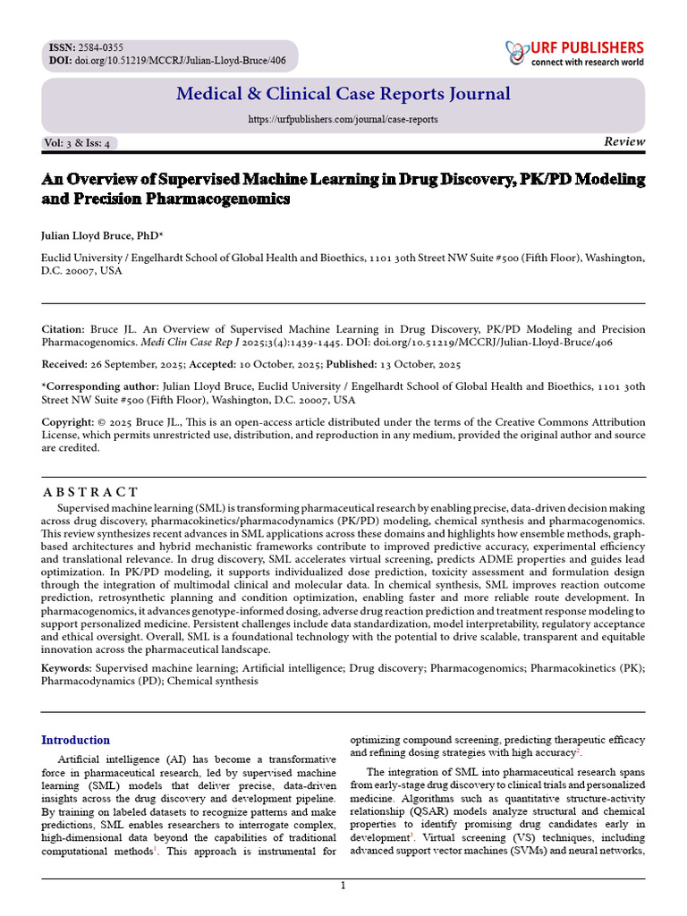 Supervised Machine Learning in Drug Discovery | PDF | Personalized ...