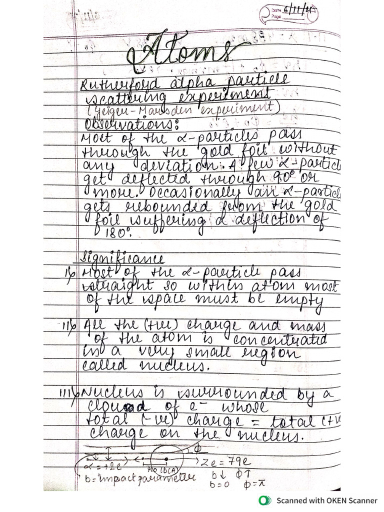 Atoms Notes | PDF