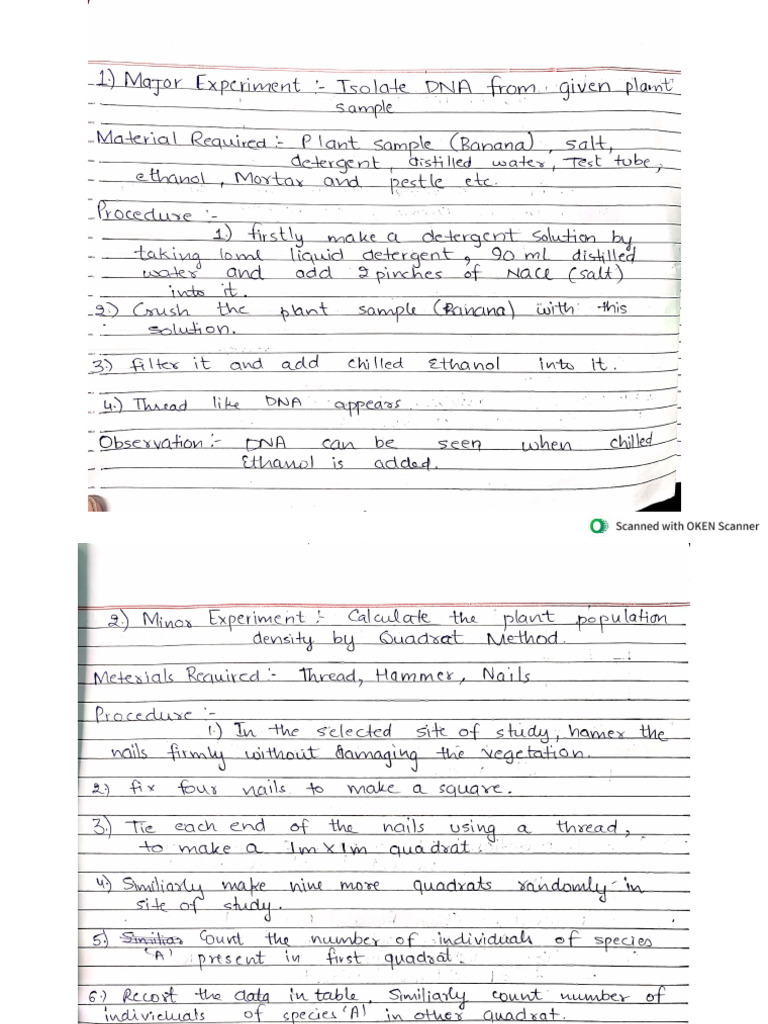 Bio Final Practical Sheet Demo | PDF