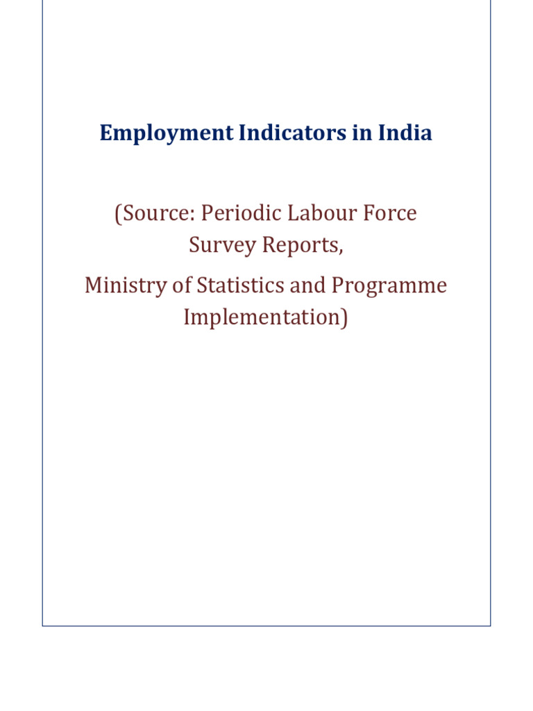 Employment Indicators for Youth in India | PDF | Personal Financial ...