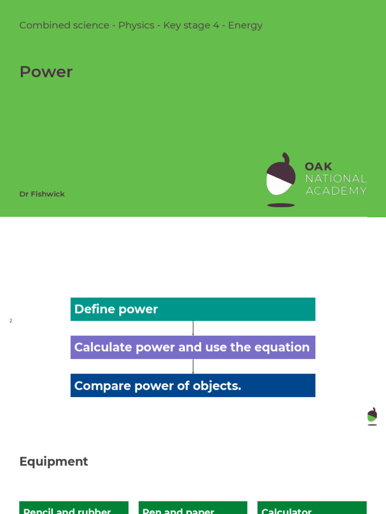 Understanding Power in Physics | PDF | Watt | Physics