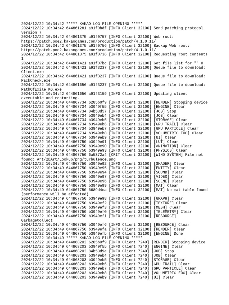 Kakao Game Client Log Analysis | PDF | Directory (Computing) | Shader