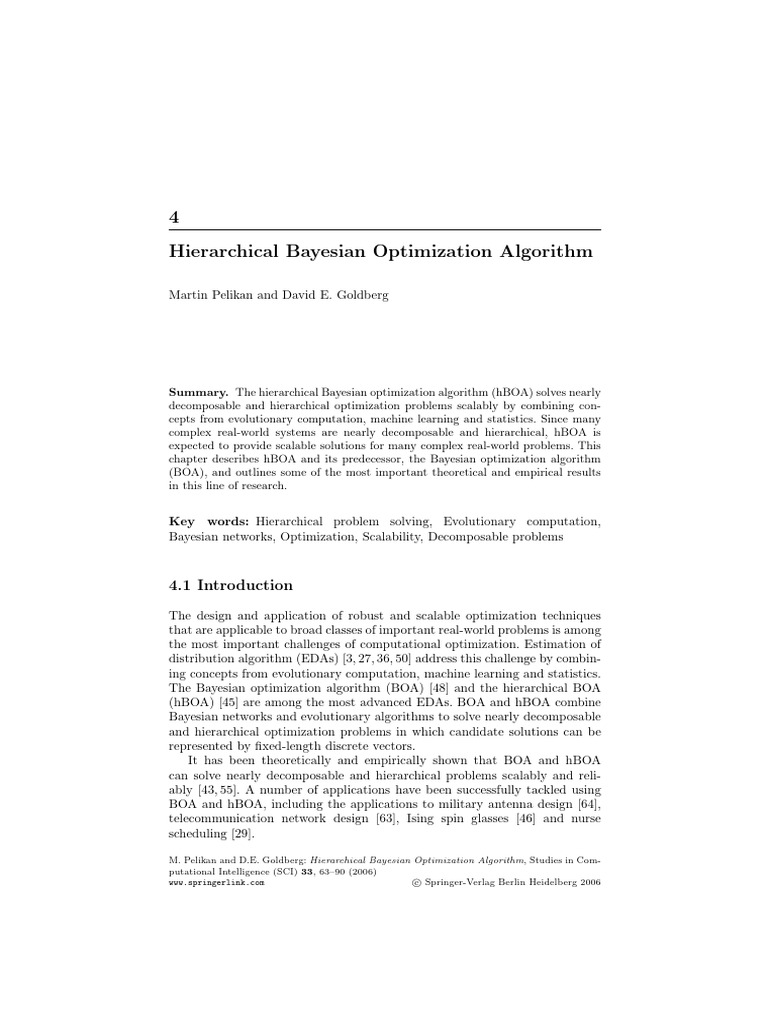 Hierarchical Bayesian Optimization Explained | PDF | Mathematical ...