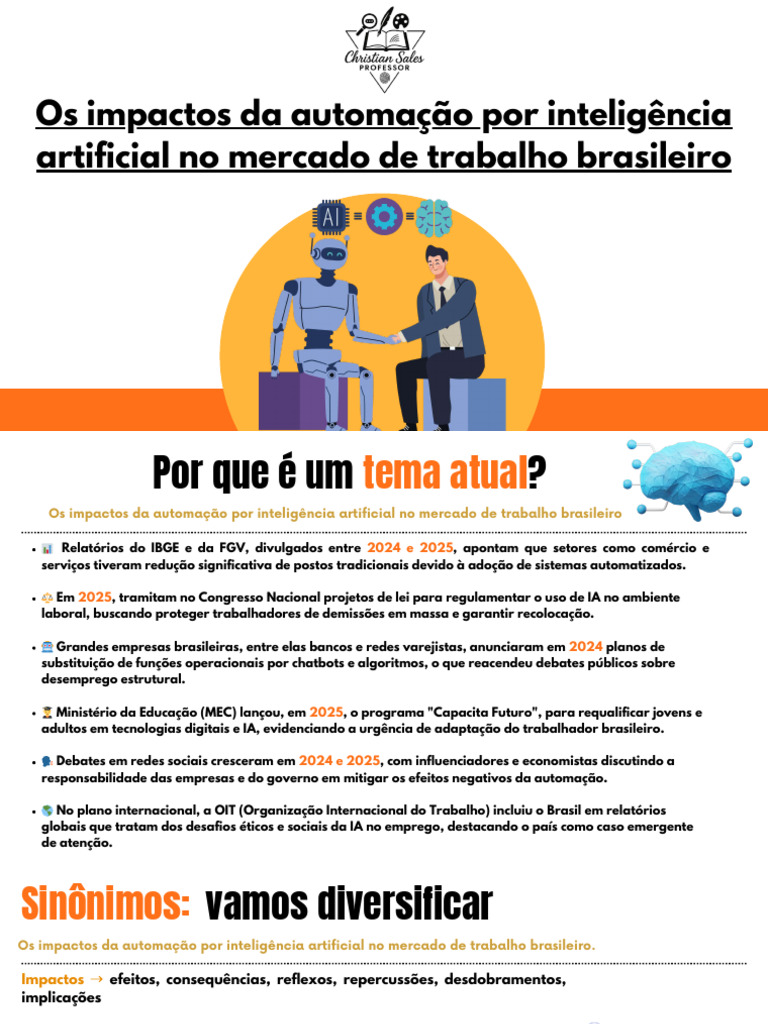 Impactos da IA no Trabalho no Brasil | PDF | Inteligência artificial ...