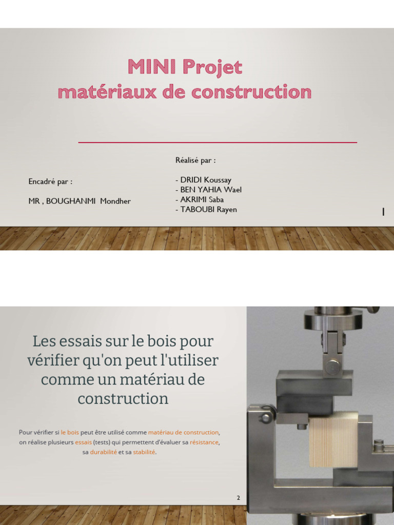 Essais de résistance du bois en construction | PDF | Bois (matériau de ...