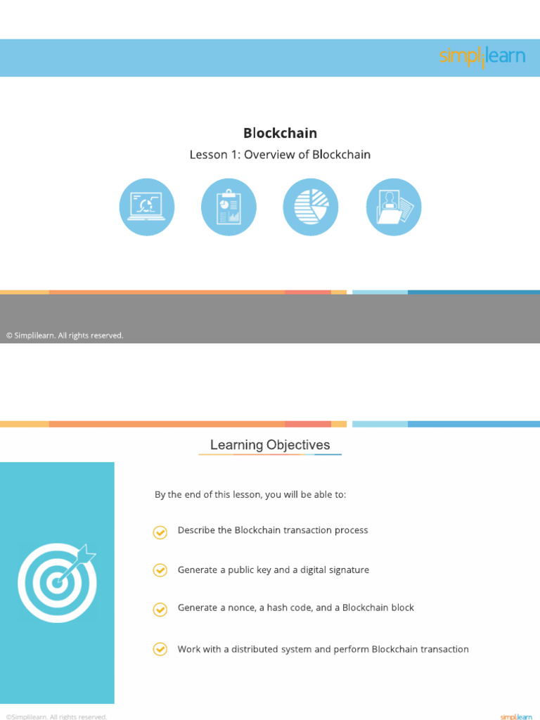 Lesson 1 - Overview of Blockchain | PDF