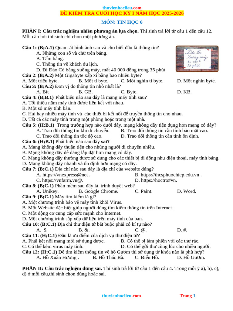 Tin 6 | PDF