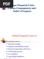 Europe Financial Crisis: Causes, Consequences and India's Prospects