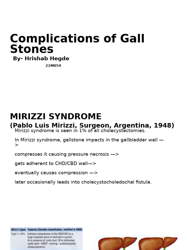Gall Stones Complication | PDF | Gallbladder | Diseases And Disorders