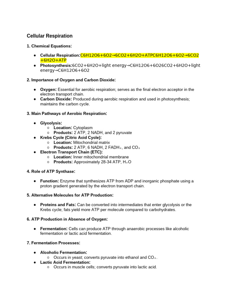 bio exam 2 | PDF | Cellular Respiration | Adenosine Triphosphate