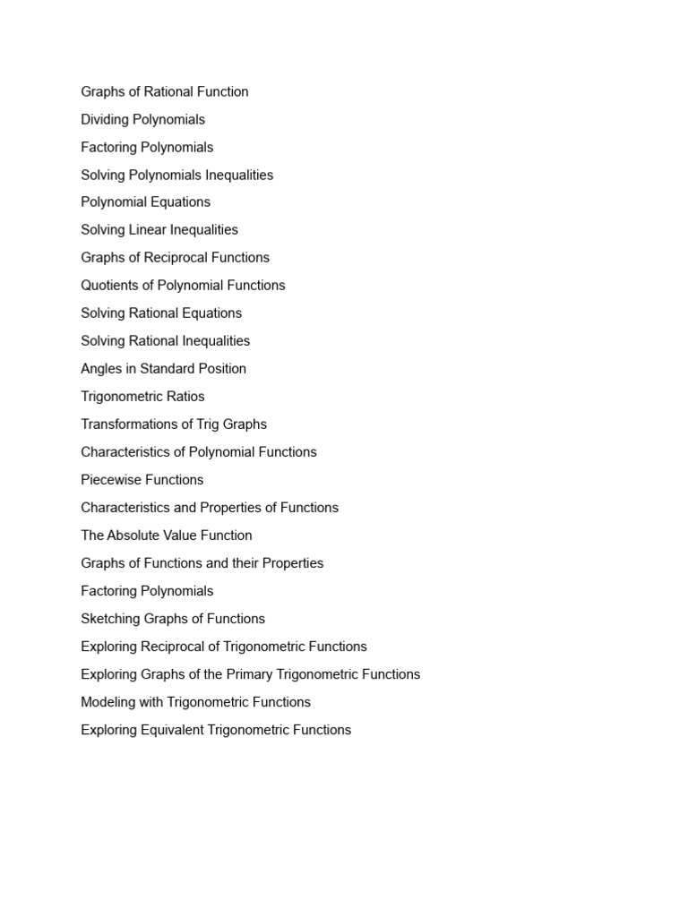 Comprehensive Guide to Functions and Graphs | PDF