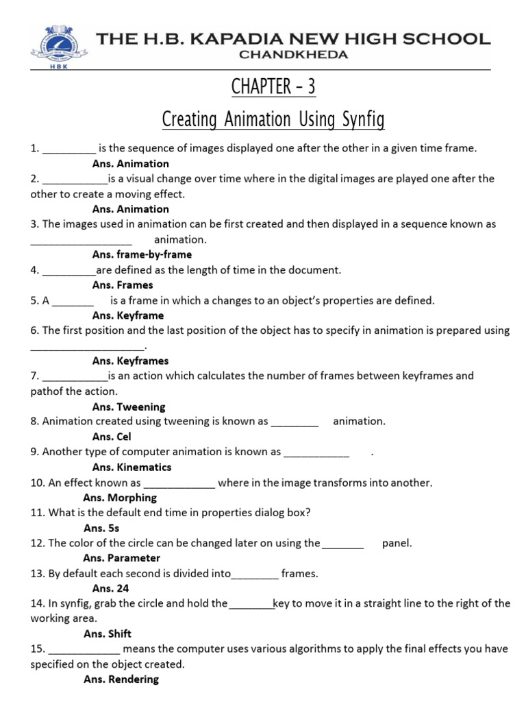 Synfig Animation Techniques Explained | PDF | Animation | Computer ...