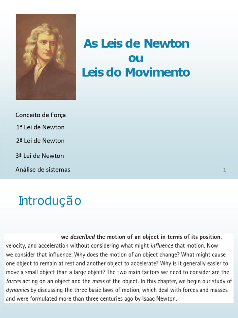 Leis de Newton e Forças Fundamentais | PDF | Leis do Movimento de ...