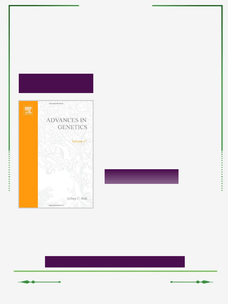 Advances in Genetics Vol 47 1st Edition Jeffrey C. Hall ebook online ...