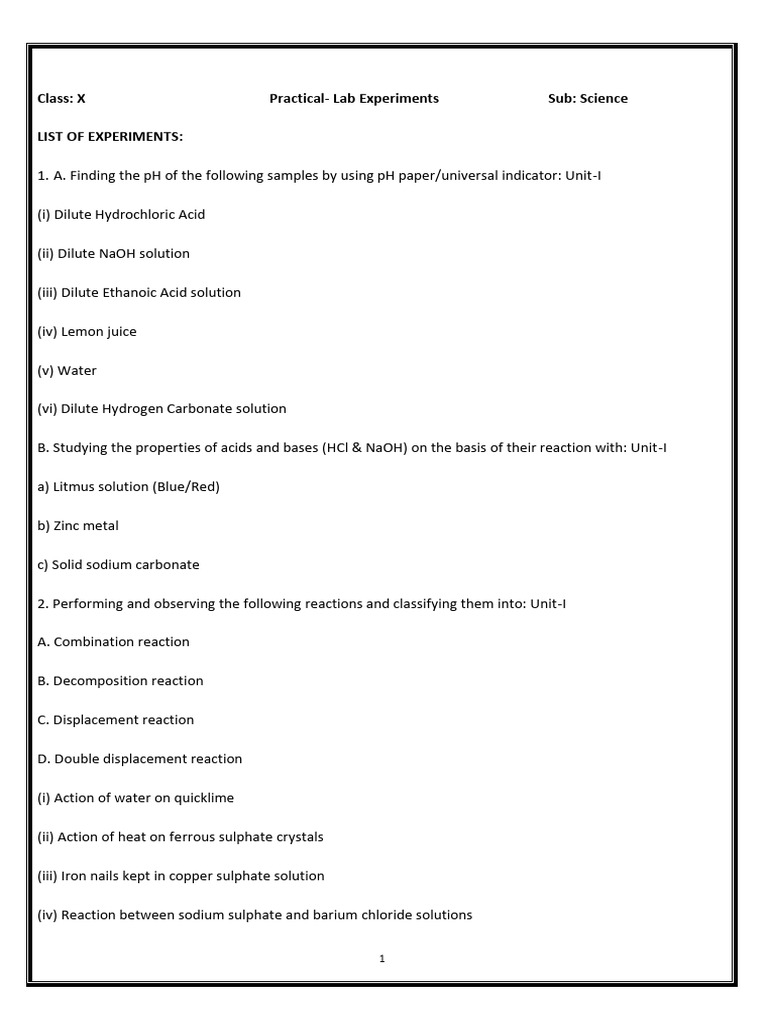Science Lab Experiments Guide | PDF | Series And Parallel Circuits ...