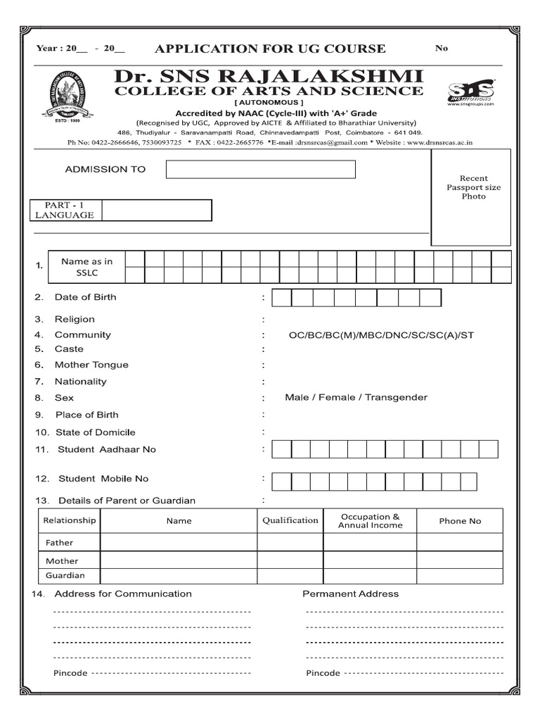 UG Application 2020 | PDF