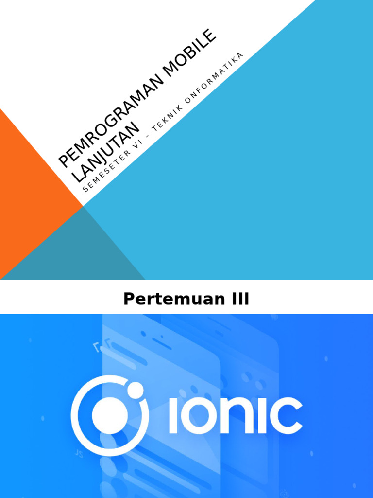 Panduan Pemrograman Ionic Framework | PDF