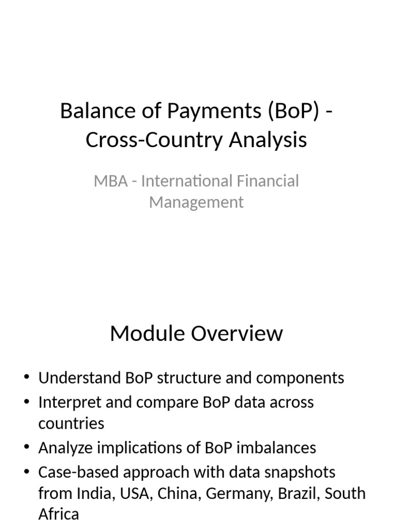 Cross-Country BoP Analysis Insights | PDF | Capital Account | Balance ...