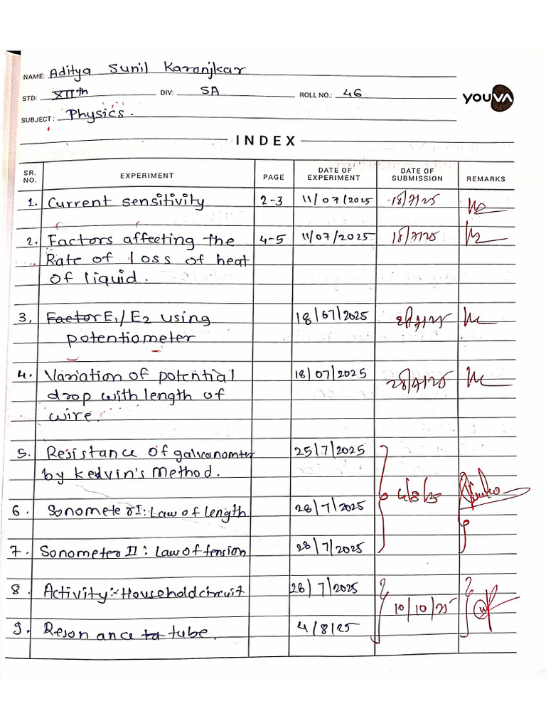 Physics Practical Book | PDF