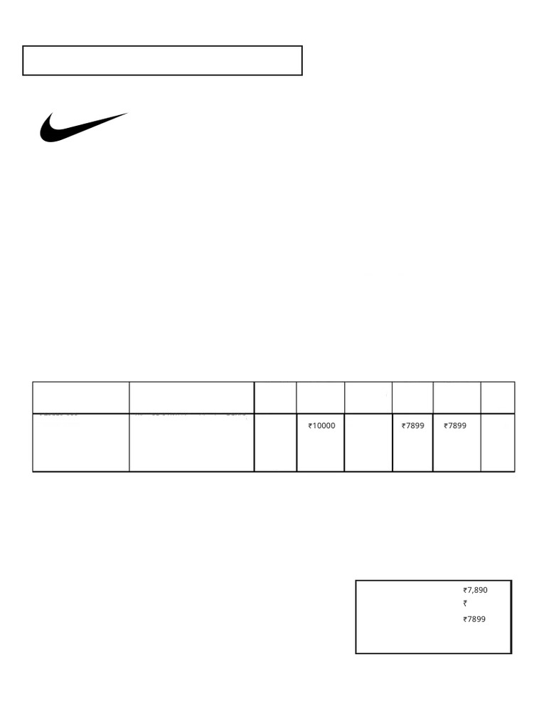 NIKE Purchase Invoice Details | PDF