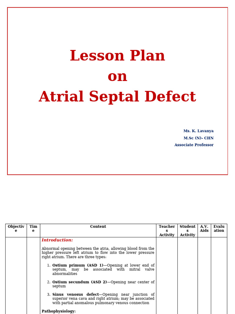 ASD-------------------------in pediatric nursing---------- | PDF ...