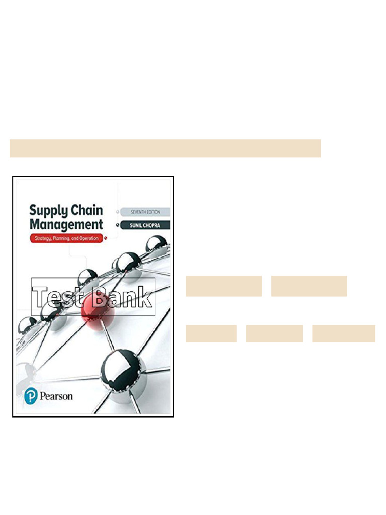 Supply Chain Management Strategy Planning And Operation 7th Edition ...