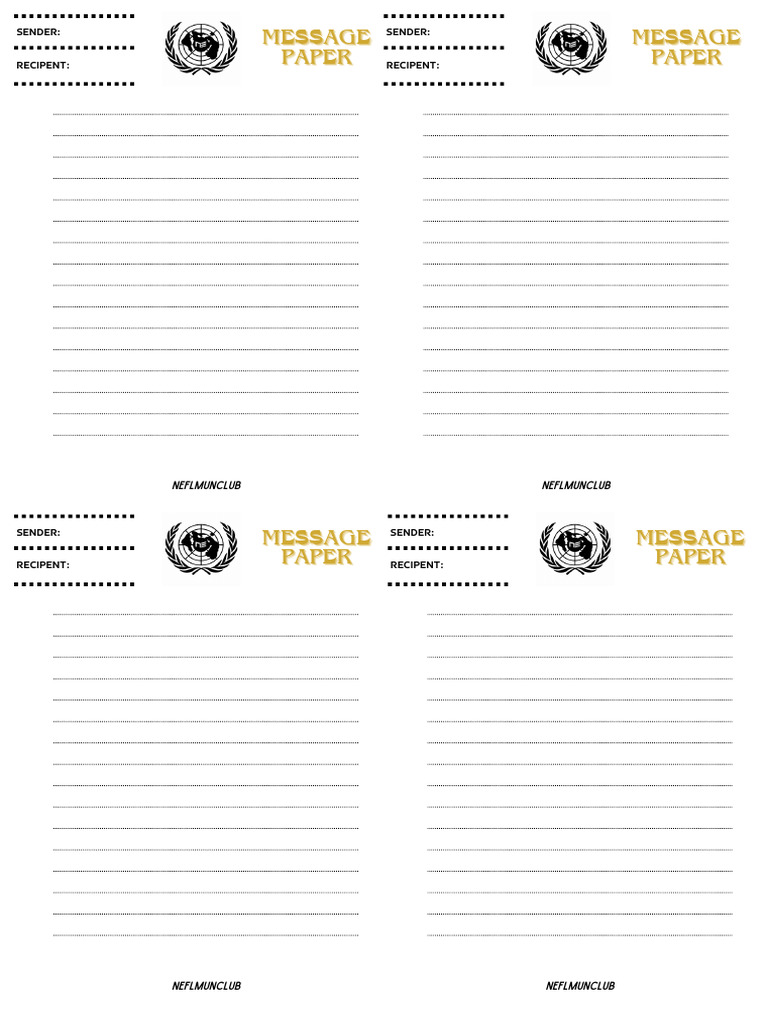 Message Paper a4 Tane | PDF