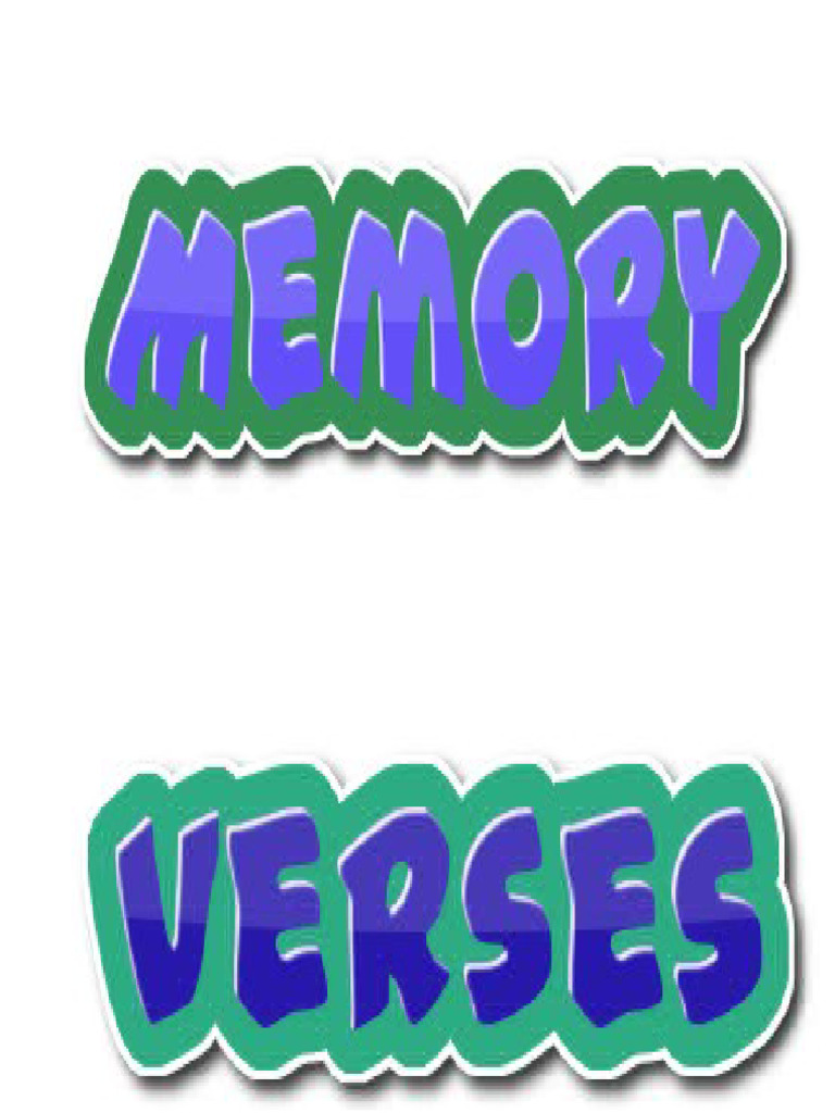 Memory Verses | PDF