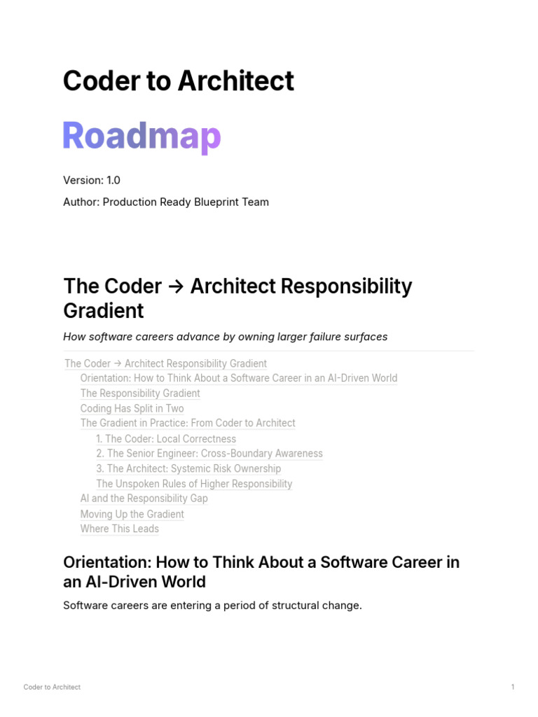 From Coder to Architect: Career Evolution | PDF | Artificial ...