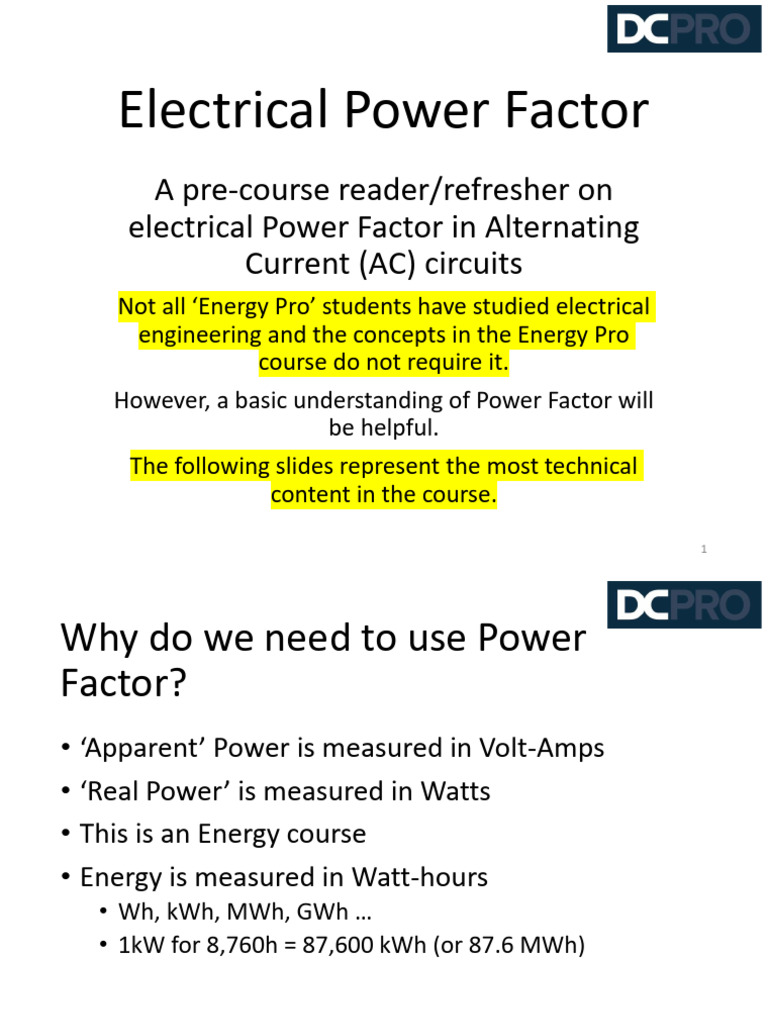 Understanding Electrical Power Factor | PDF | Electric Power ...