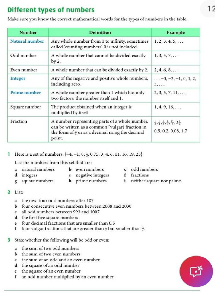 C1 Numbers | PDF