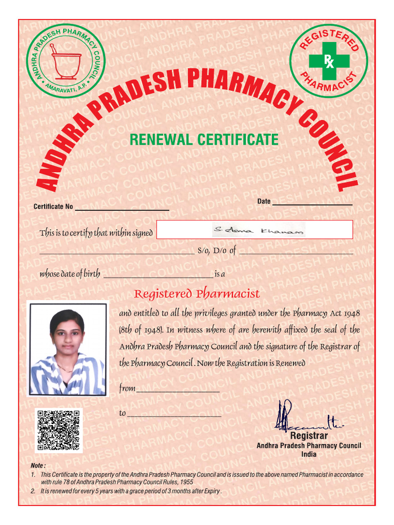 Home Appharmacy AP Images Renewal Certificates 118239 | PDF