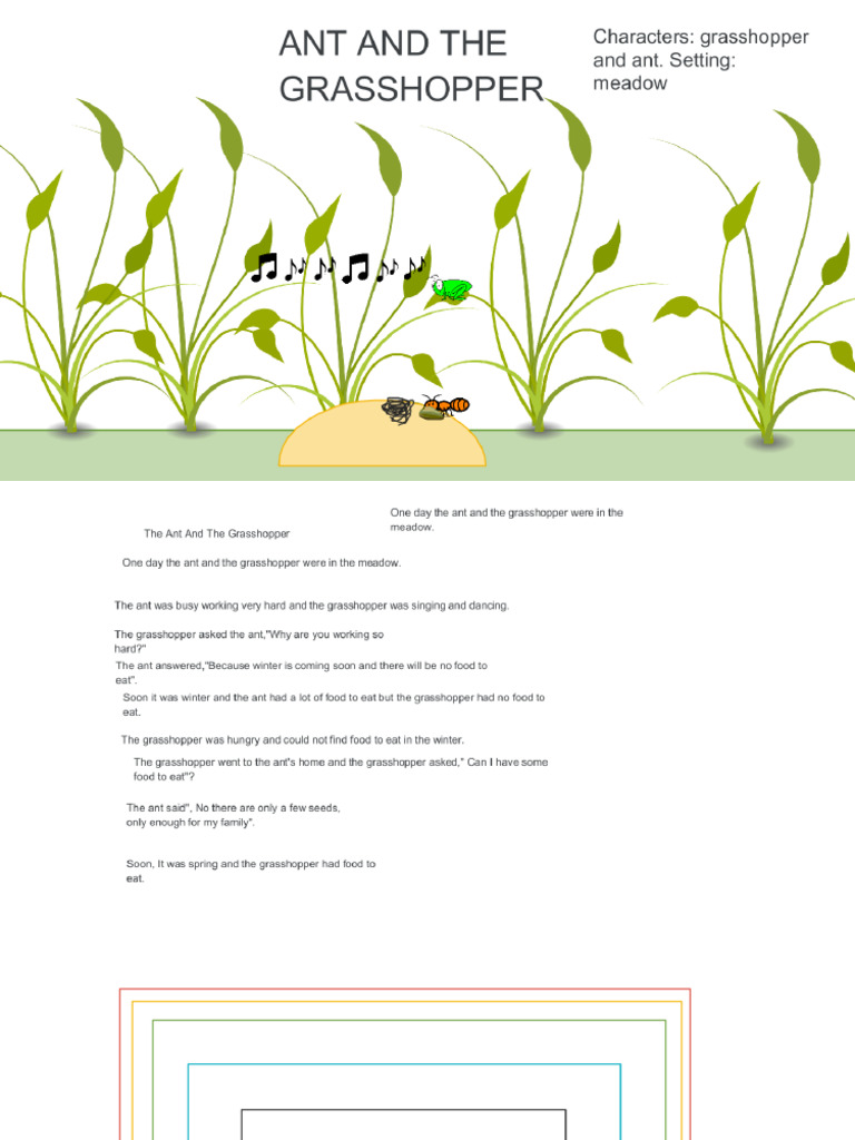 Ant and The Grasshopper | PDF