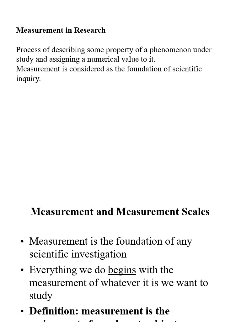 Understanding Measurement Scales in Research | PDF | Level Of ...