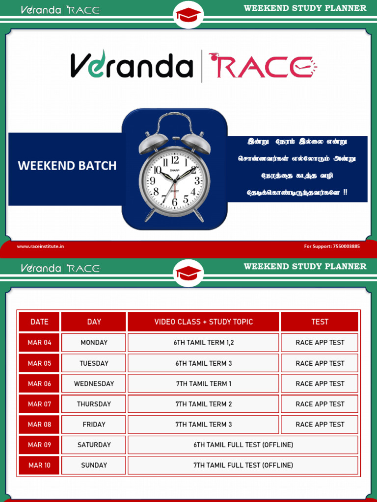 Weekend Study Planner | PDF