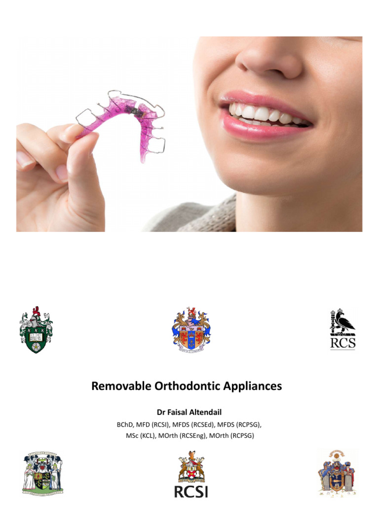 Removable Orthodontic Appliances Guide | PDF | Orthodontics | Tooth